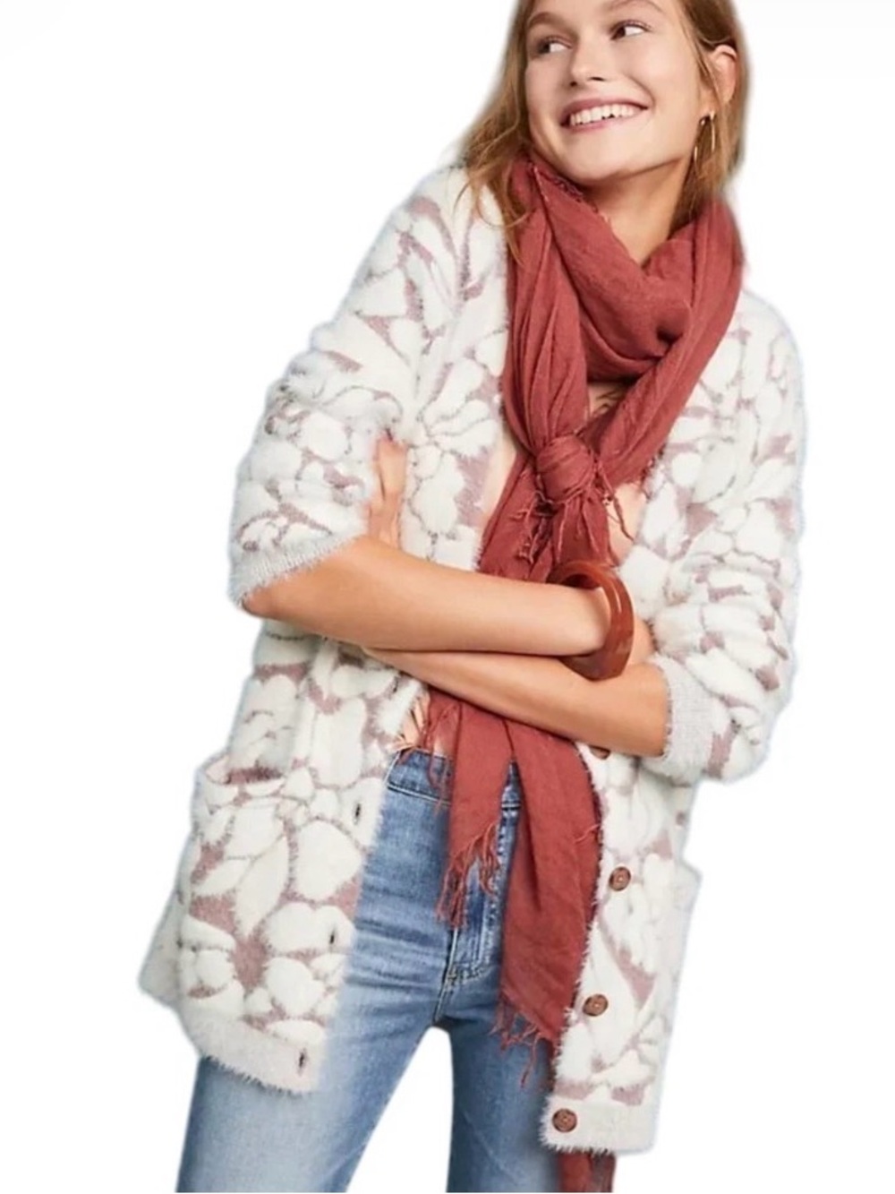Anthropologie Meadow Rue Eyelash Cardigan | Size Medium |